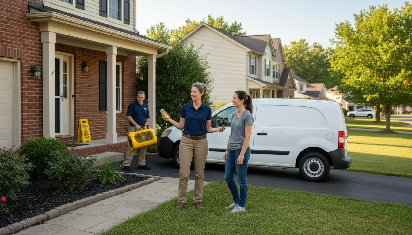 Residential water damage restoration in Cutler, IL